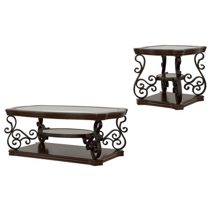 Laney - Glass Top Coffee And End Table Set Coaster Fine Furniture