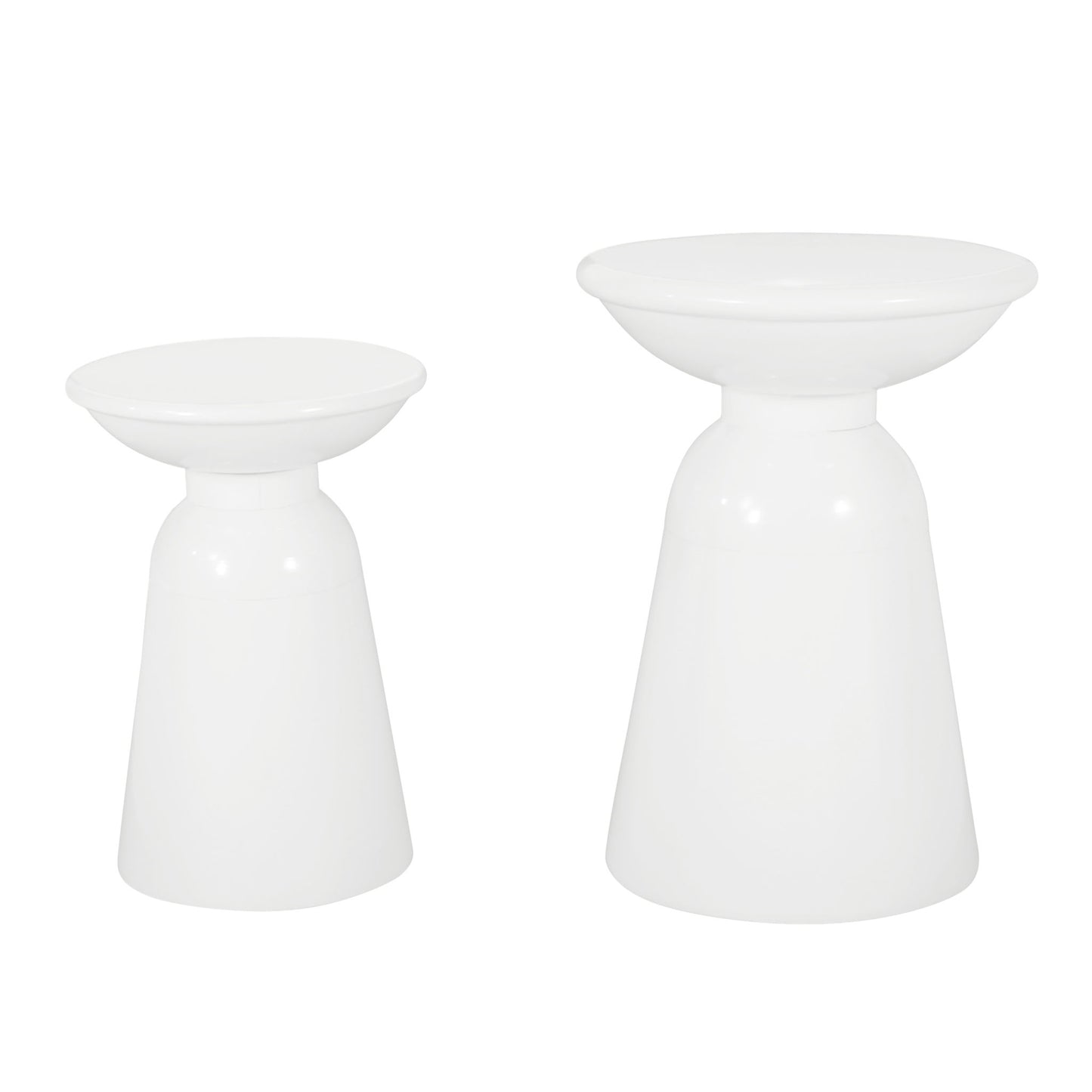 Serenita - Outdoor Side Tables With Flared Design (Set of 2) Noble House