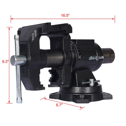 Heavy Duty 5" Multi Jaw Rotating Bench Vise With 360 Degree Swivel Base And Head Daily Nest