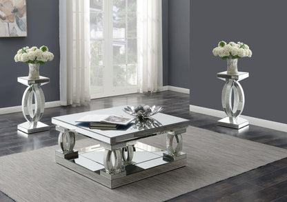 Amalia - Mirrored Coffee Table Set Coaster Fine Furniture