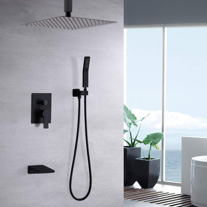 Wall Mount Shower System With High Pressure 10" Shower Head And Handheld Daily Nest