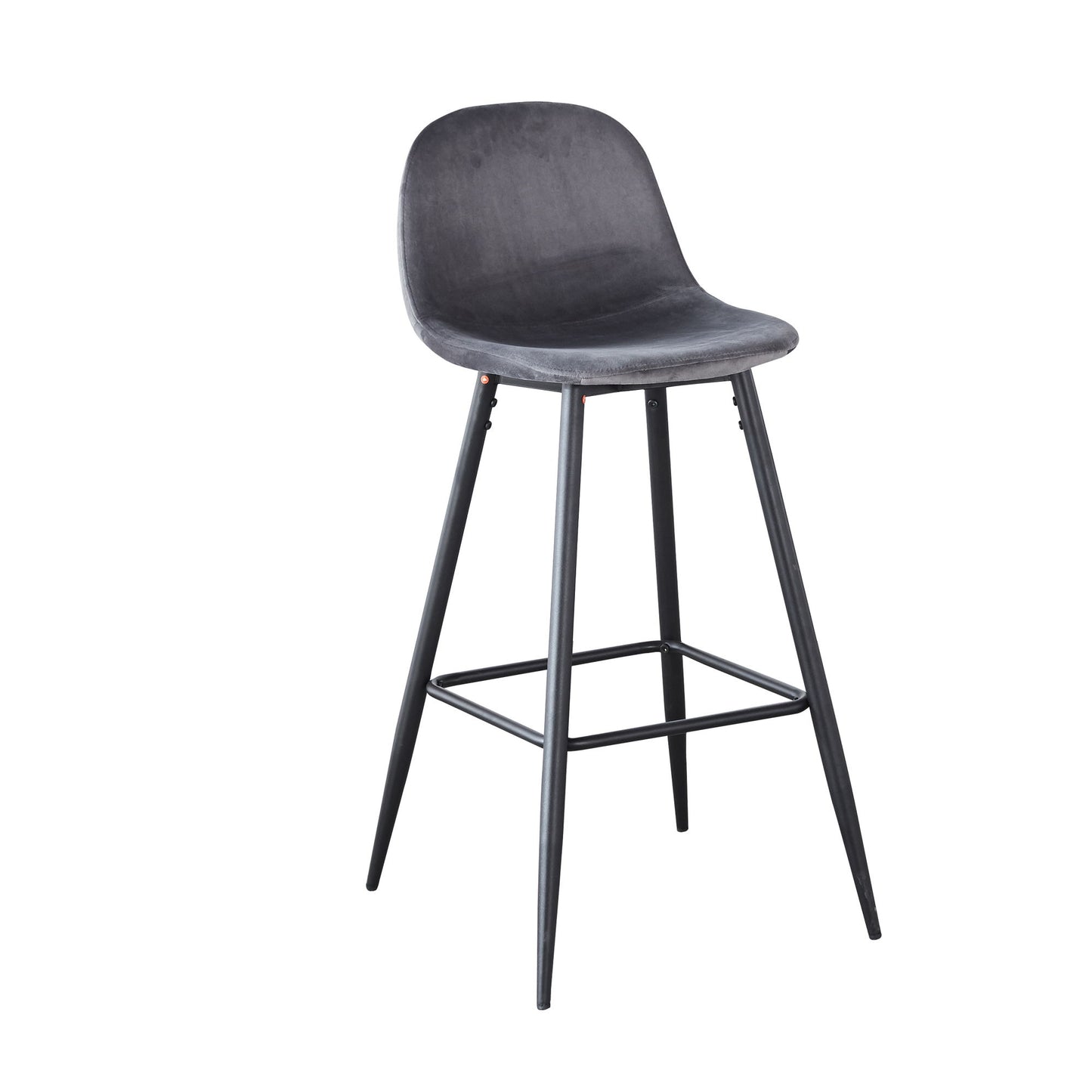 Velvet Barstool With Back (Set of 2) Home Essentials