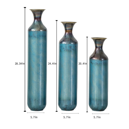 Modern Droplet Shaped Floor Vase Set, 3 Piece Home Decor Daily Nest