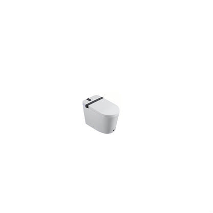 Smart Toilet With Bidet Seat Built In, Auto Open / Close Seat, Foot Sensor, LED Display - White Daily Nest