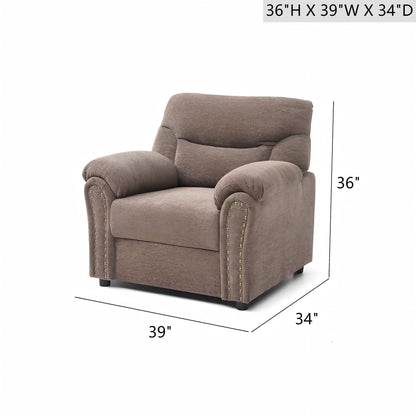 Hamilton - Chair With Hand Applied Nailhead Trim And Pillow Top Arm Cushions Glory Furniture