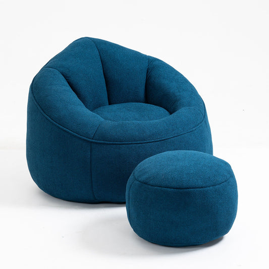 Bedding Bean Bag Sofa Chair High Pressure Foam With Footrest Home Essentials