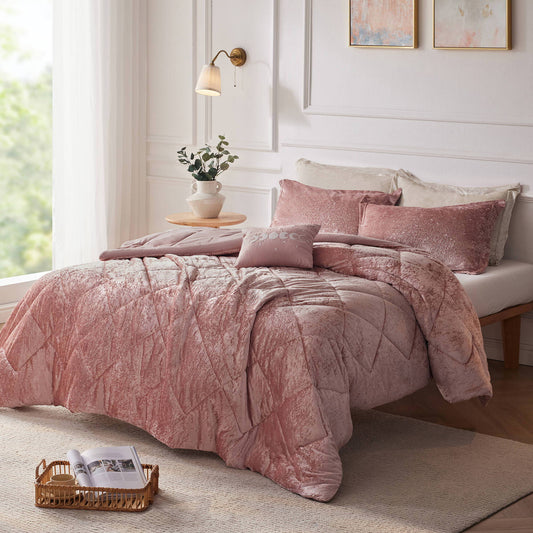 Felicia - Twin Duvet Cover Set - Blush Intelligent Design