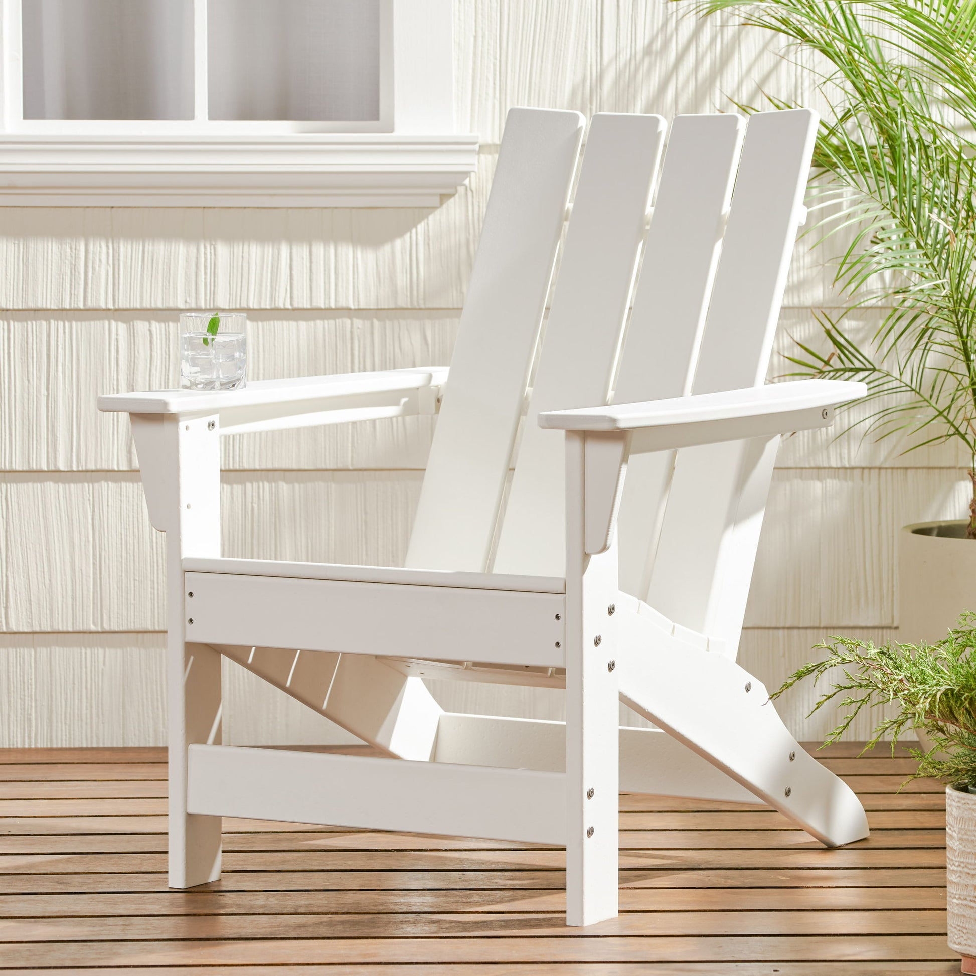 Enigmara - Outdoor High Density Resin Adirondack Chair Noble House