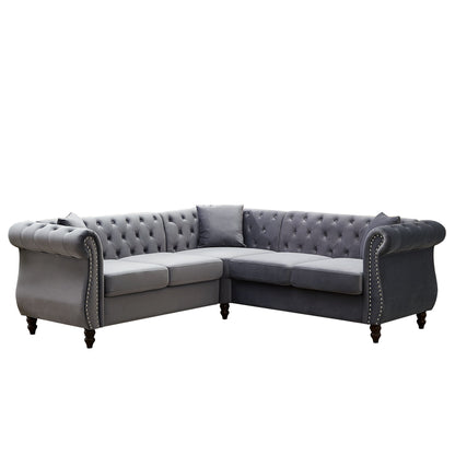 Streamline Modern L-Shaped Corner Sofa Home Essentials