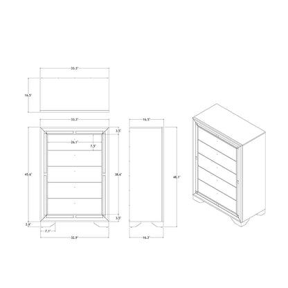 Chloe - Chest - Gemstone Silver Global Furniture USA