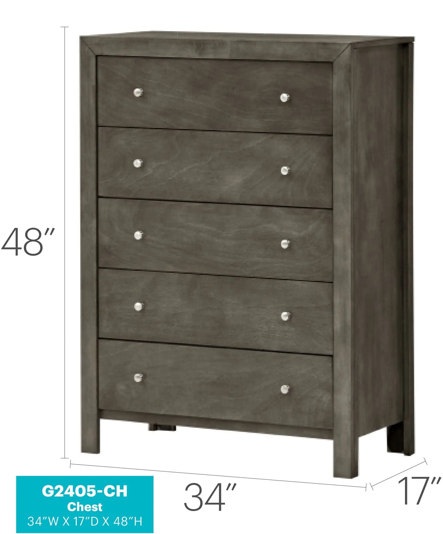 Transitional Elegant Storage Chest - Gray Glory Furniture