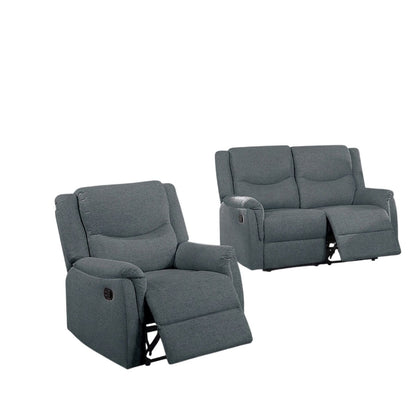 2 Piece Living Room Set With Loveseat And Recliner Home Essentials