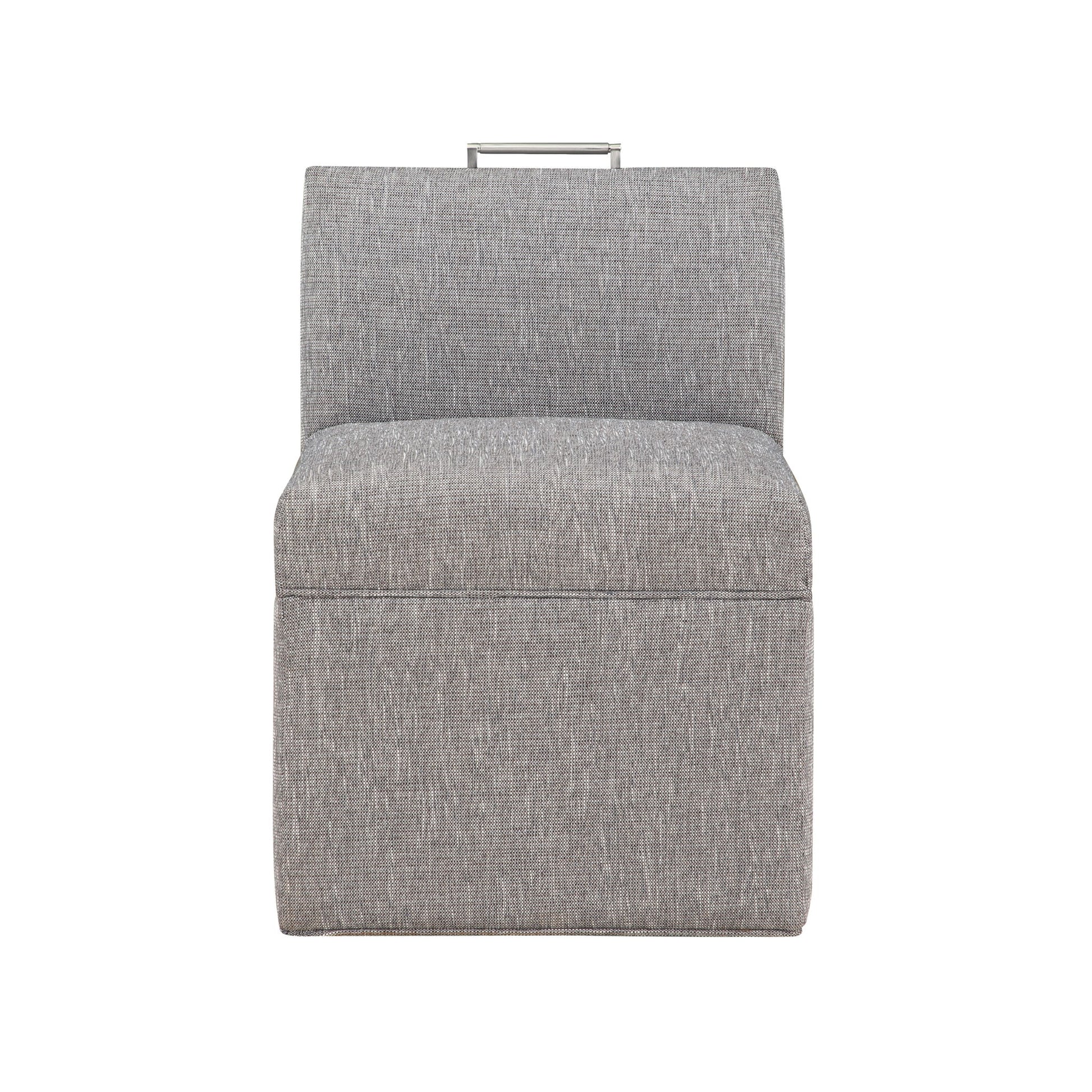 Della - Upholstered Castered Chair - Gray Ridgecrest Home