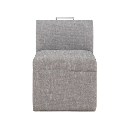 Della - Upholstered Castered Chair - Gray Ridgecrest Home