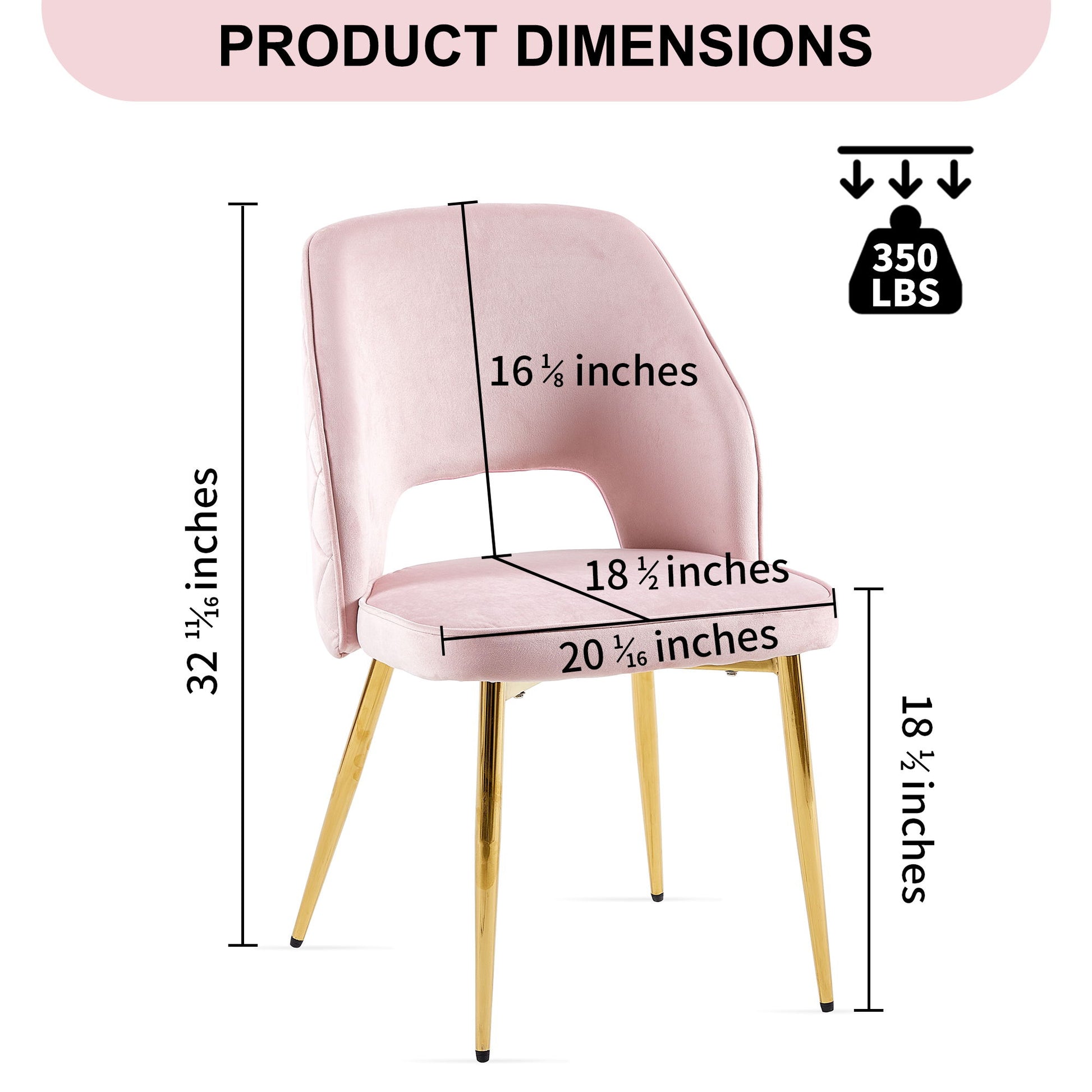 Velvet Dining Chairs With Metal Legs And Hollow Back Upholstered Dining Chairs Home Essentials
