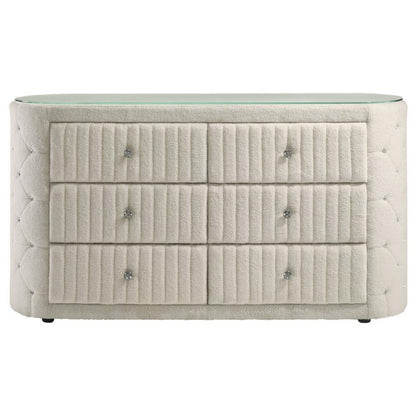Sonya - 6-Drawer Upholstered Bedroom Dresser Coaster Fine Furniture