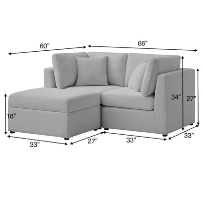 Chauncy - Sectional With Storage Ottoman Ridgecrest Home