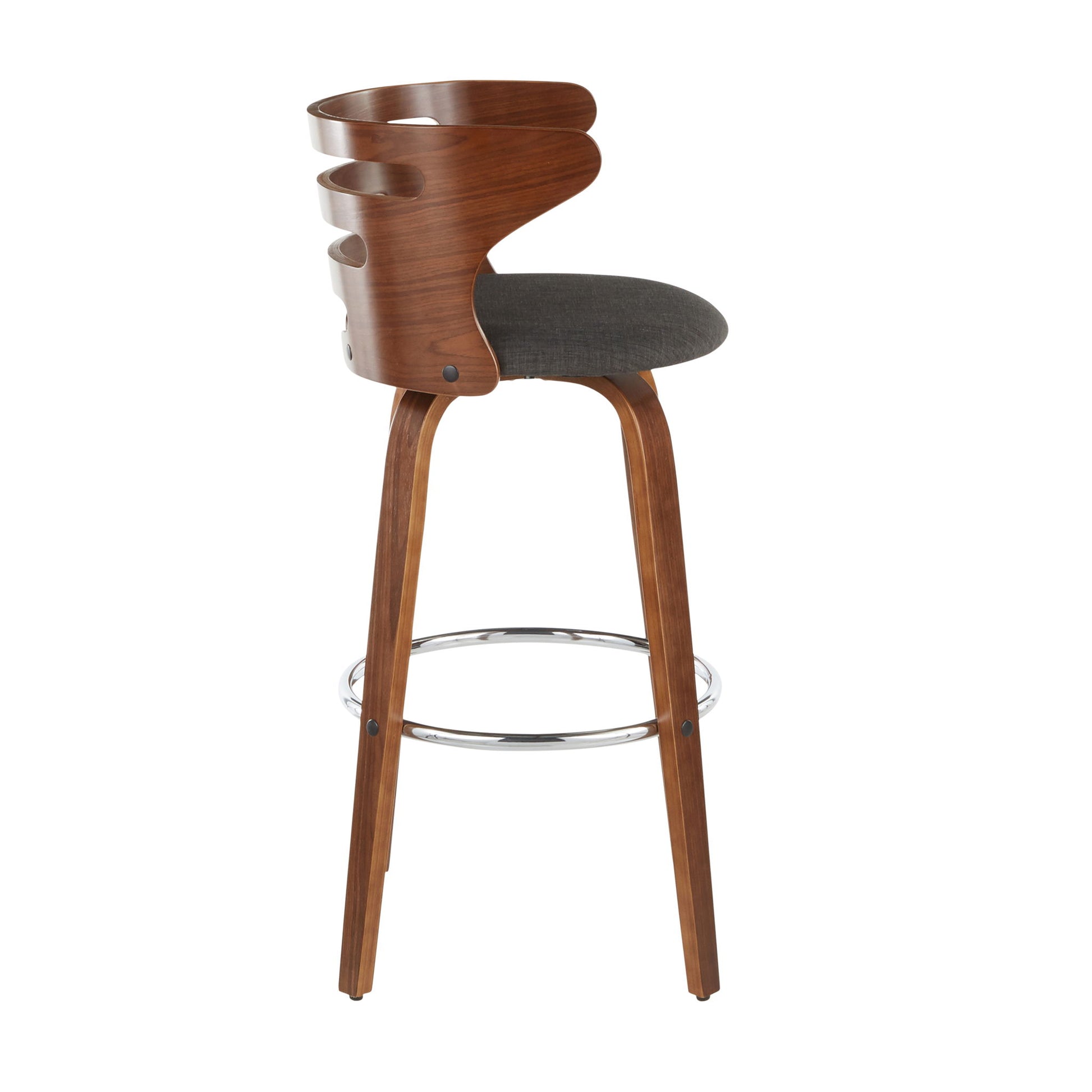 Cosini - Mid Century Modern Fixed Height Barstool With Swivel (Set of 2) Lumi Source