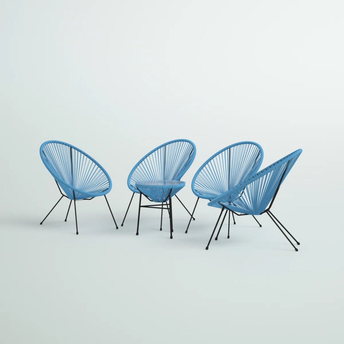 Outdoor Conversation Set With Ergonomic Lounge Chairs And Tempered Glass Table LSI Patio Furniture