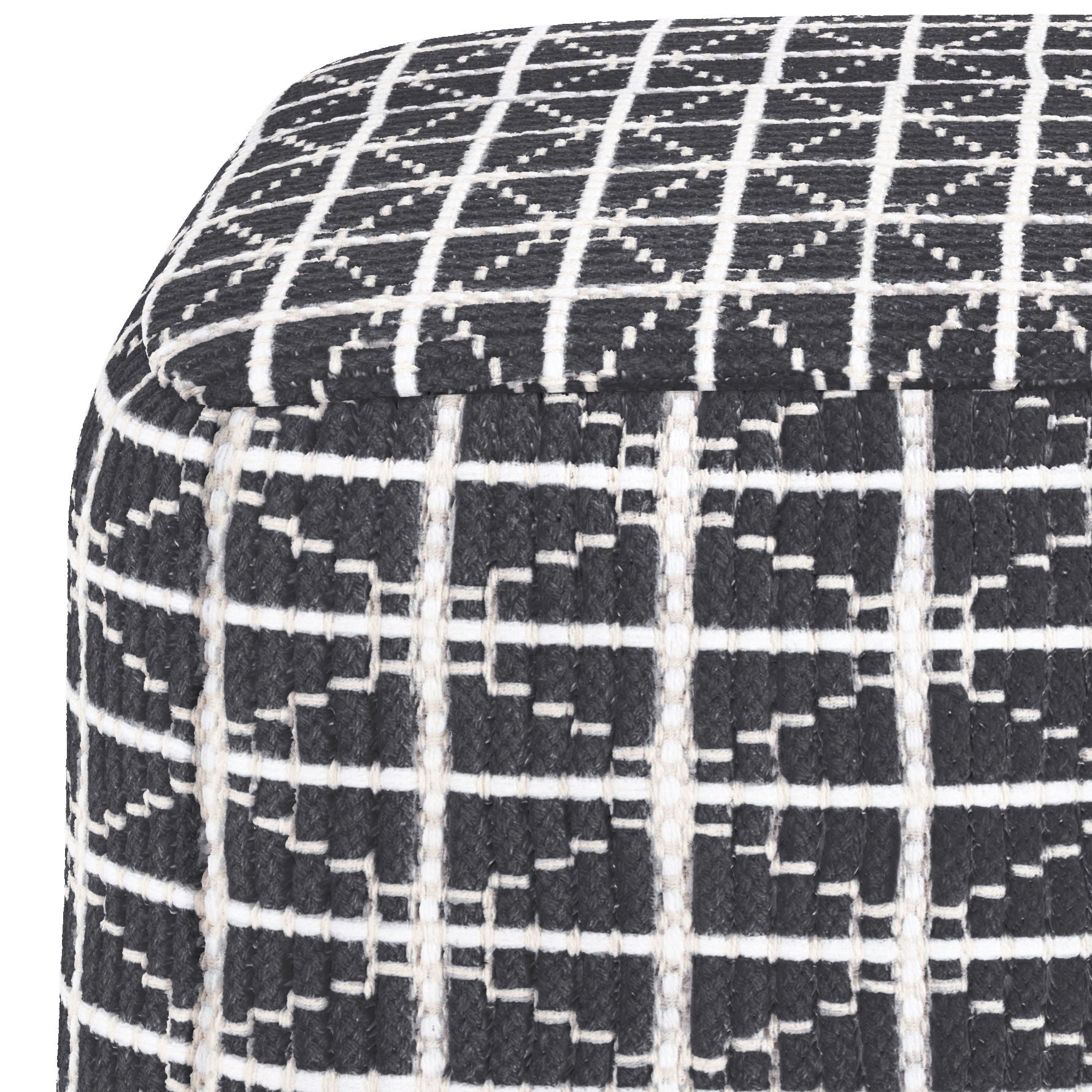 Noreen - Upholstered Square Pouf Simpli-Home