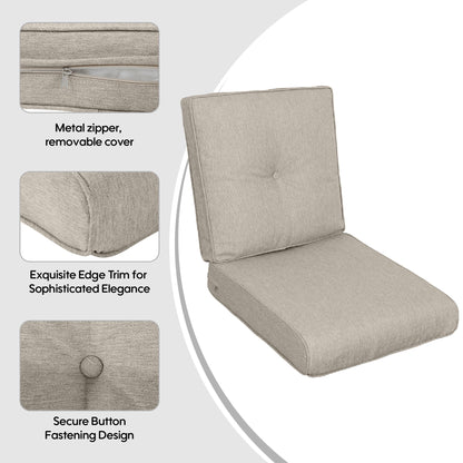 High Back Patio Chair Cushions For Garden (Set of 2) Home Essentials
