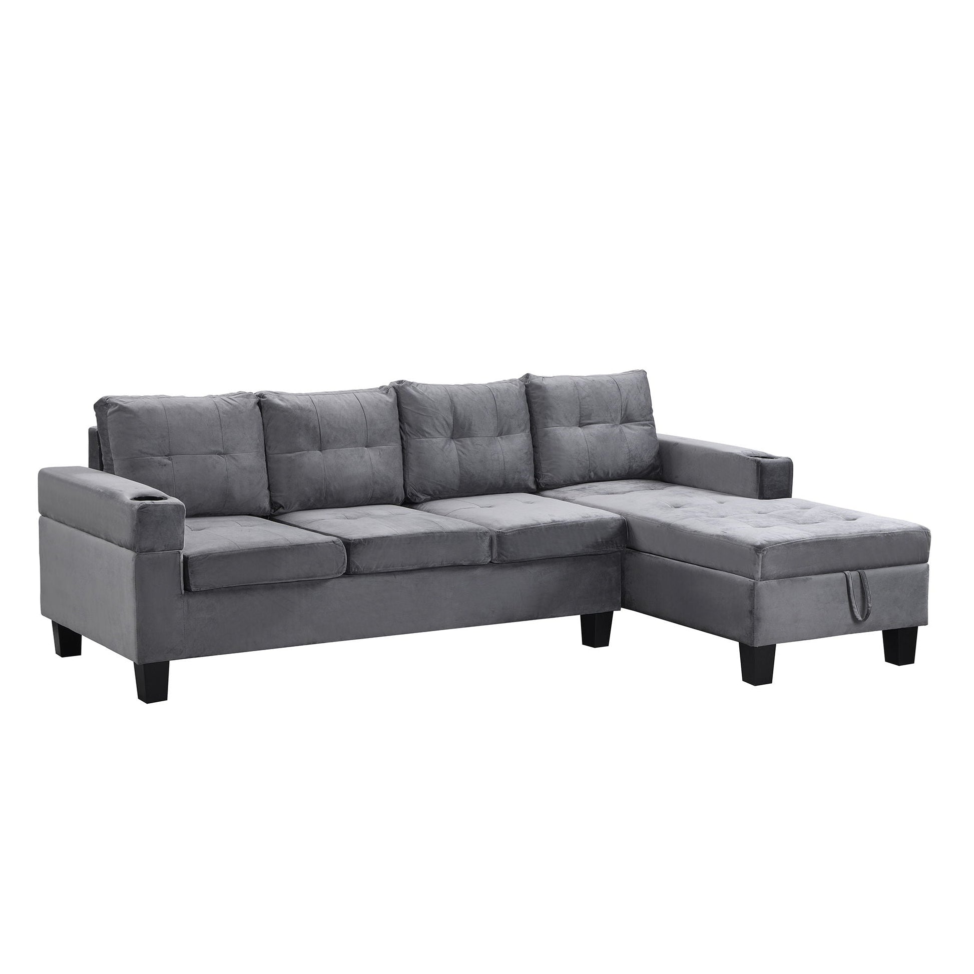 Modern Sectional Sofa Set With L Shape Chaise Lounge And Storage Home Essentials