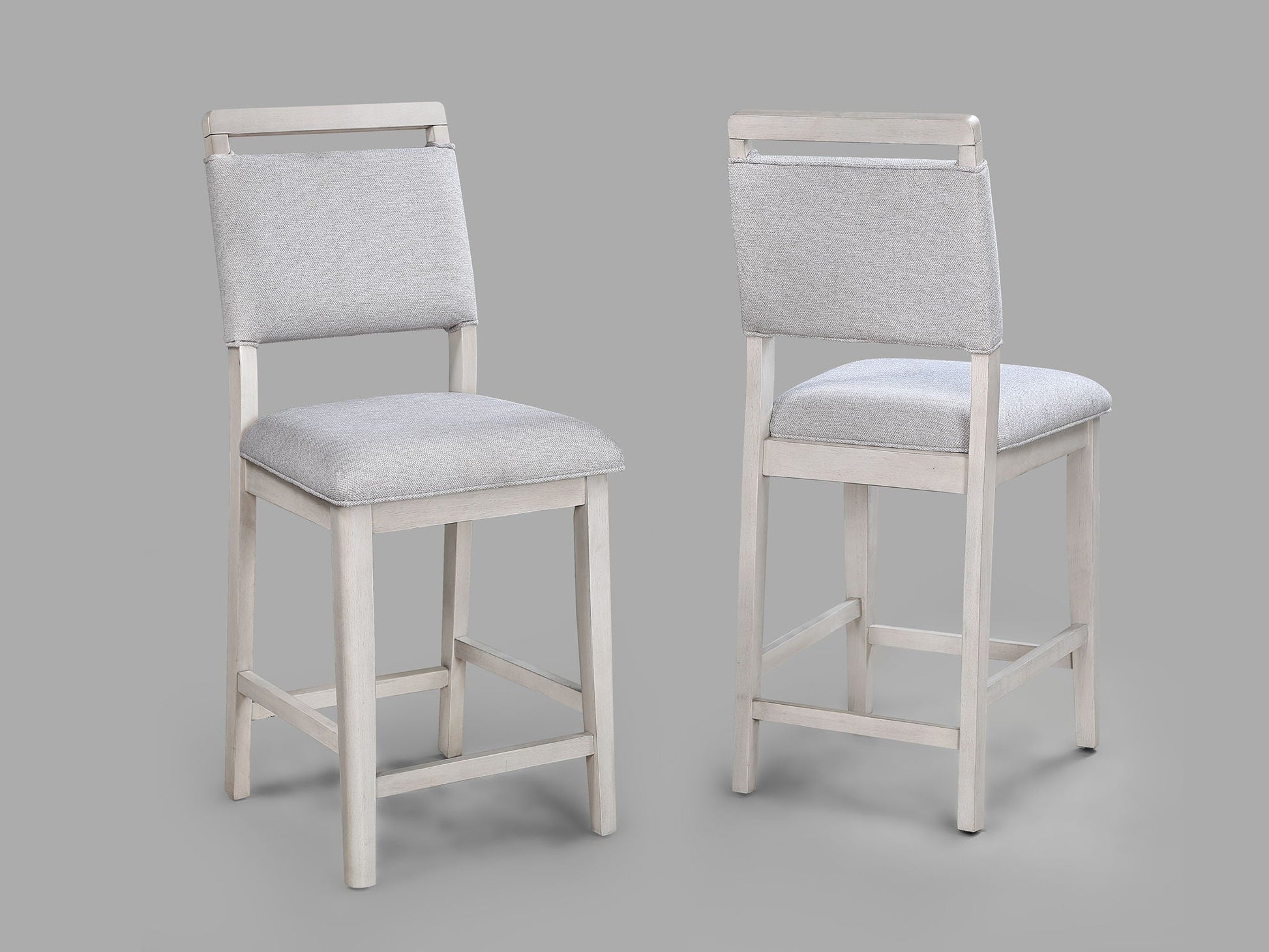 Blanche - Counter Height Chair (Set of 2) - Antique White Crown Mark