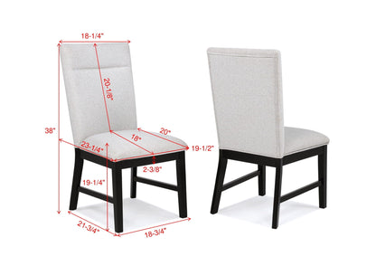 Sebastian - Side Chair (Set of 2) - Black / Gray Crown Mark