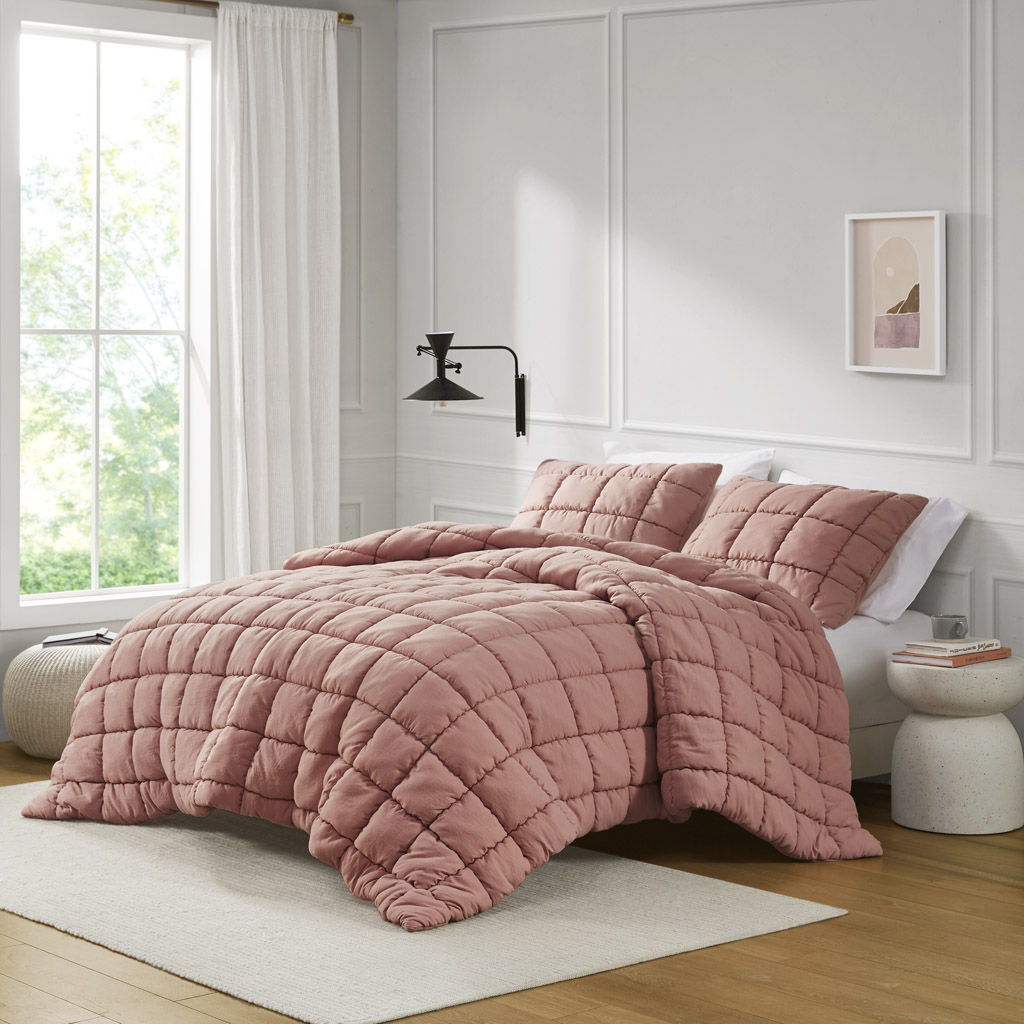 Dream Puff - Down Alternative Comforter Set - Rose