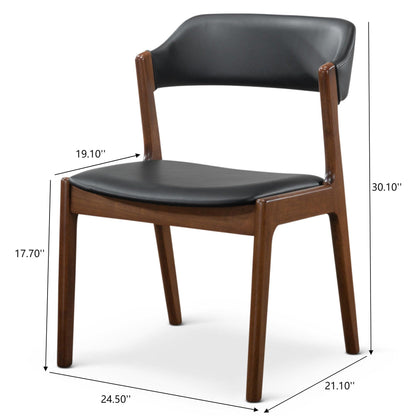 Enzo - Dining Chair (Set of 2) - Black / Brown Ashcroft Furniture