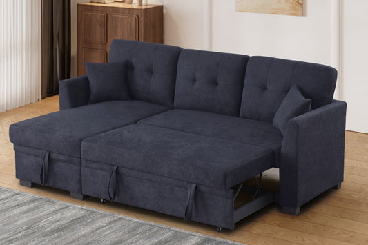 Sectional Sofa Bed - Dark Blue Home Essentials