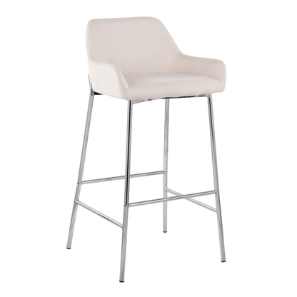 Daniella - Contemporary Fixed Height Bar Stool (Set of 2) Lumi Source