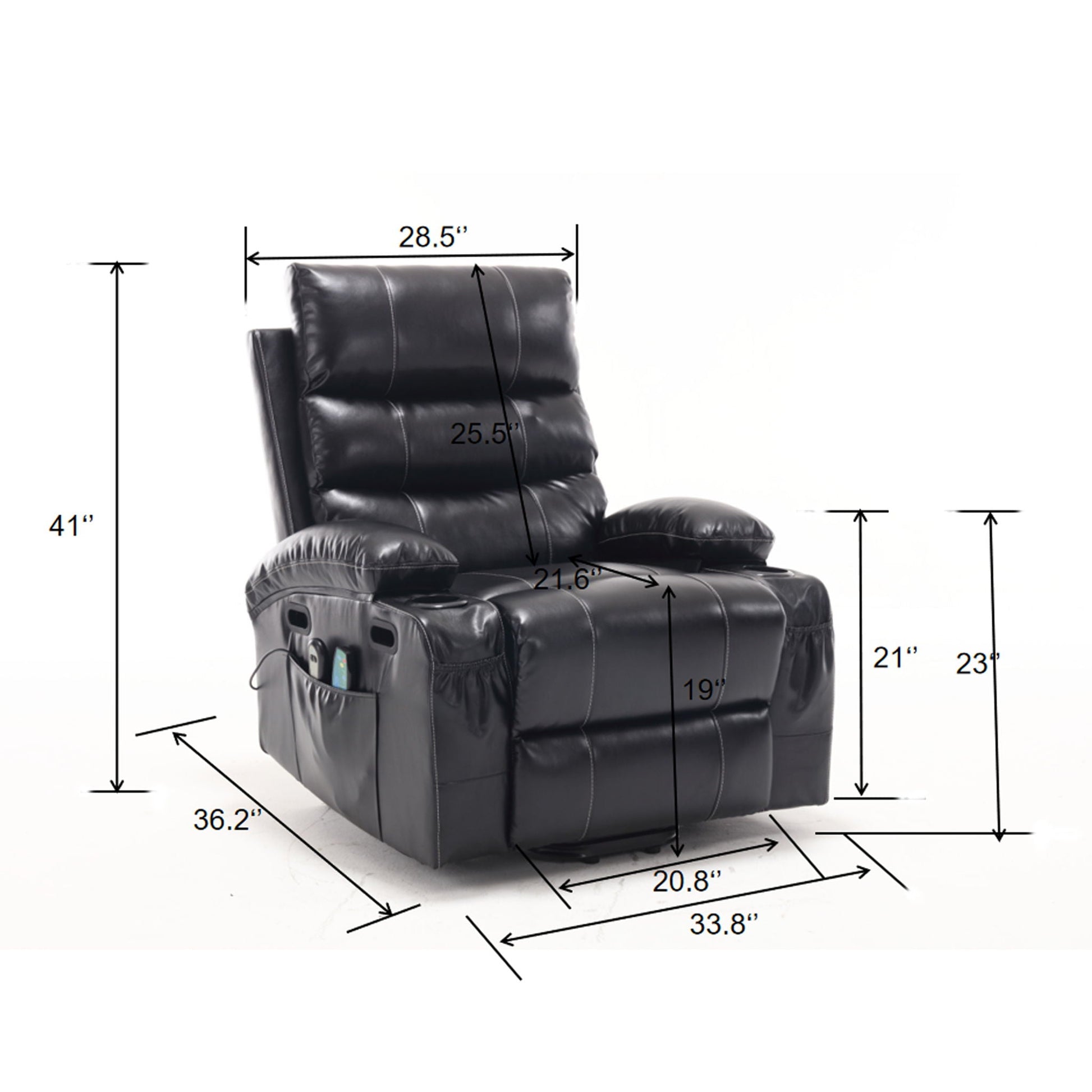 Cozy Electric Power Lift Recliner Chair Sofa For Elderly With Vibration Massage And Lumbar Heat Home Essentials