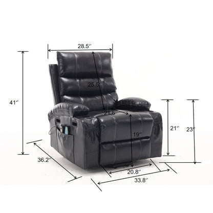Cozy Electric Power Lift Recliner Chair Sofa For Elderly With Vibration Massage And Lumbar Heat Home Essentials