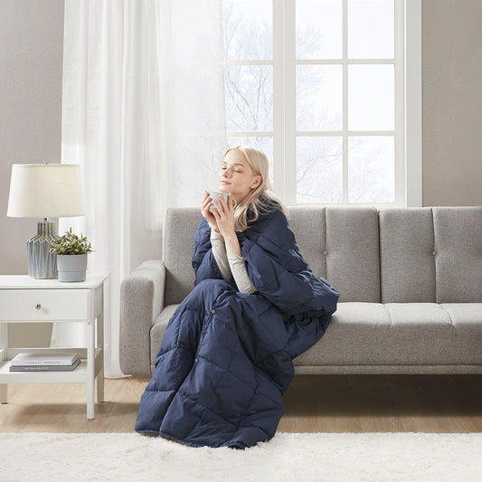 Hadly - Wearable Throw - Indigo