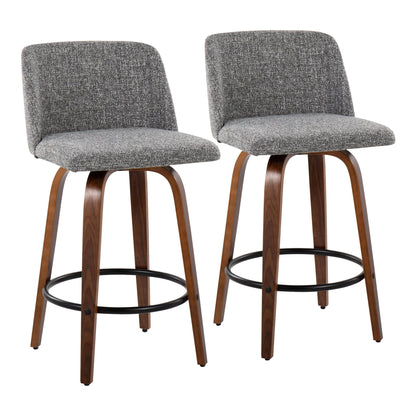 Toriano - Mid Century Modern, Counter Stool (Set of 2) Lumi Source