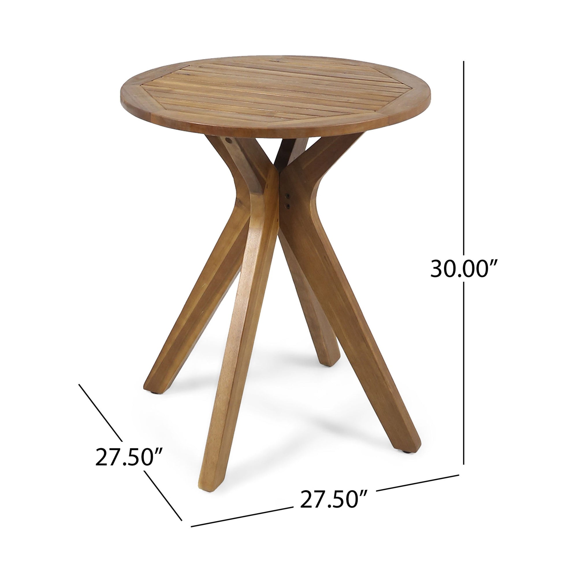 Stamford - Outdoor Bistro Table Acacia Wood X - Base - Teak Noble House