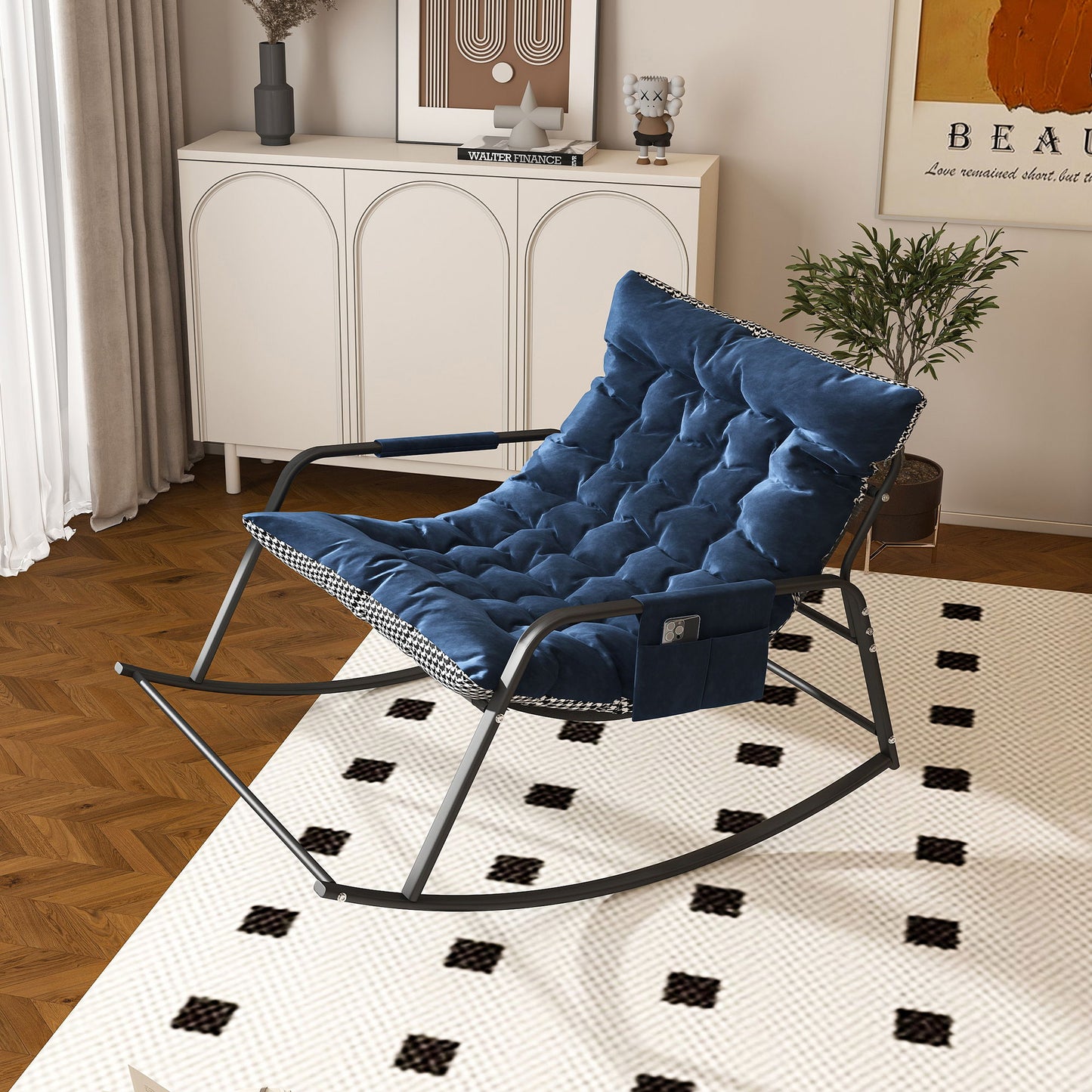 Rocking Chair With Storage, Cushions & Armrests Home Essentials