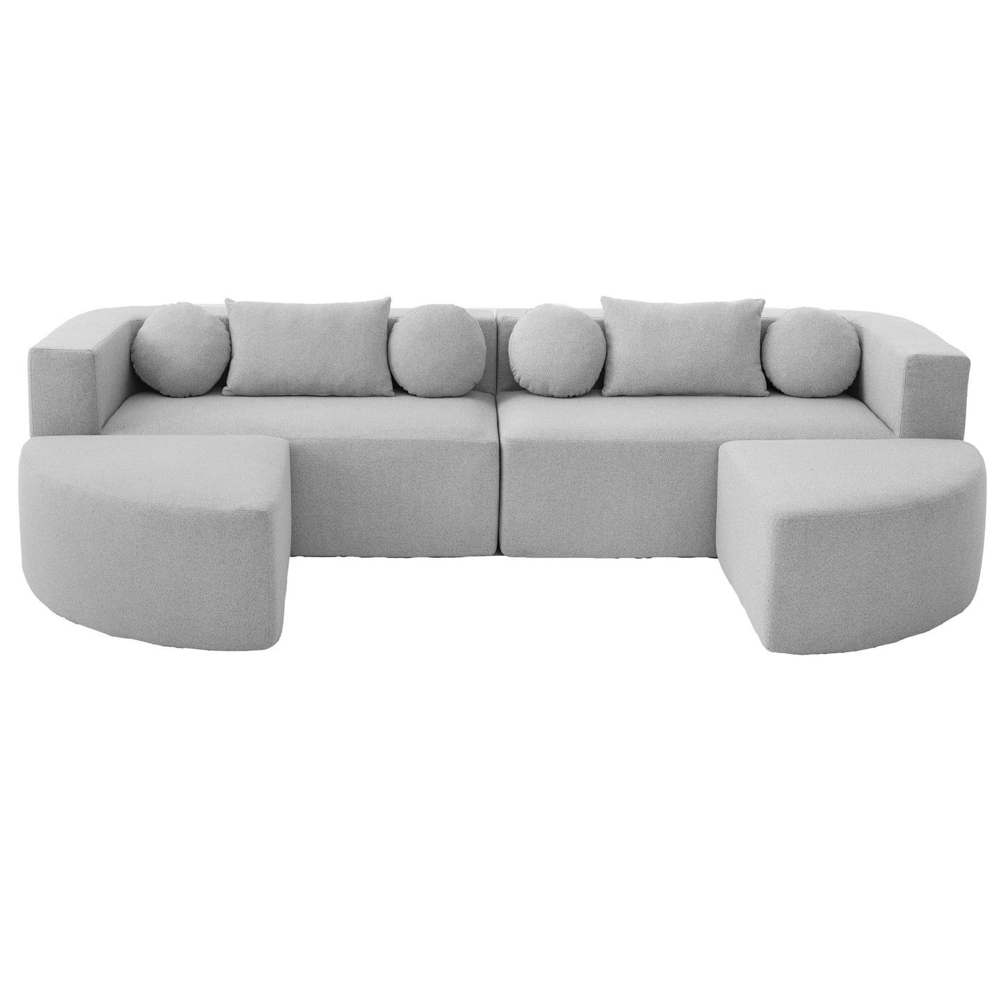 Boneless - Couch Modular Sectional Sofa With Deep Seating And Curved Design Hearth and Haven