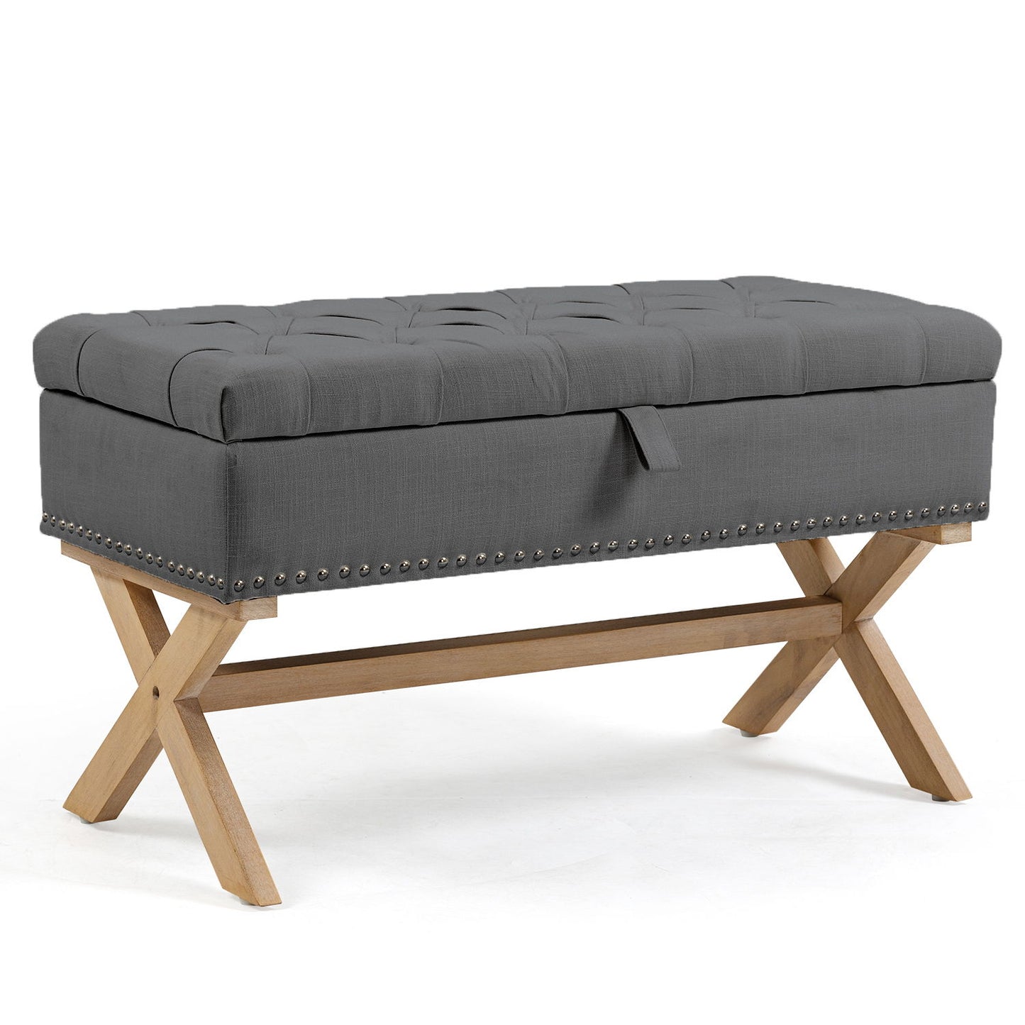 Storage Ottoman, Button-Tufted Ottoman Linen Storage Bench, Ottoman With Storage - Snoozhouse