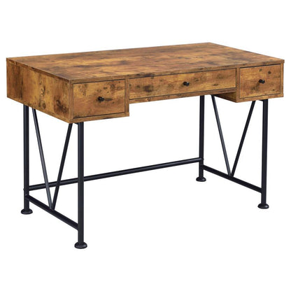 Analiese - 2 Piece Computer Desk Bookcase Set - Rustic Nutmeg CoasterEveryday