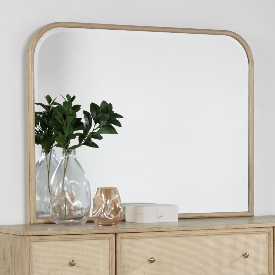 Kailani - Dresser Mirror - Beige Oak Coaster Fine Furniture