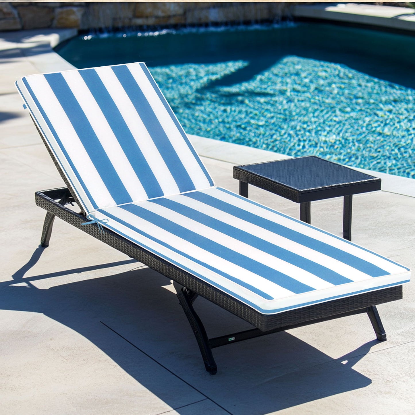 2 Pieces Set Outdoor Lounge Chair Cushion Replacement Patio Furniture Seat Home Essentials
