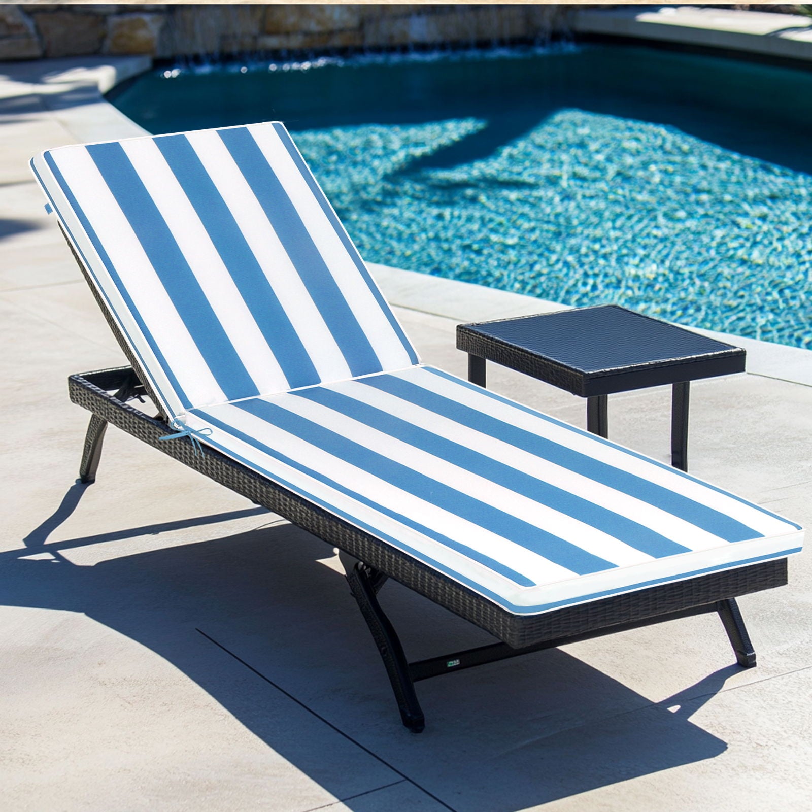 2 Pieces Set Outdoor Lounge Chair Cushion Replacement Patio Furniture Seat Home Essentials