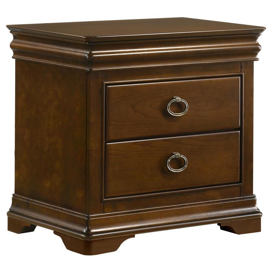 Garland - 3-Drawer Nightstand Bedside Table - Brown Cherry Coaster Fine Furniture