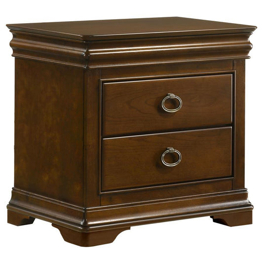 Garland - 3-Drawer Nightstand Bedside Table - Brown Cherry Coaster Fine Furniture