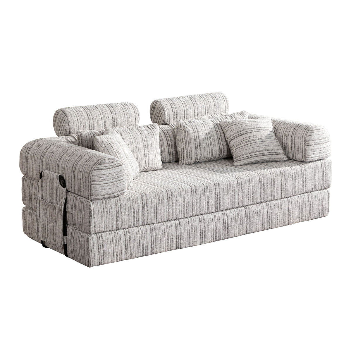 Convertible Sleeper Sofa Bed With High Density Compressed Sponge, Upholstered Couch For Living Room Home Essentials