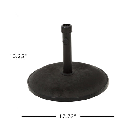 Stylish Concrete Umbrella Base With Iron Support Pole - Black Noble House