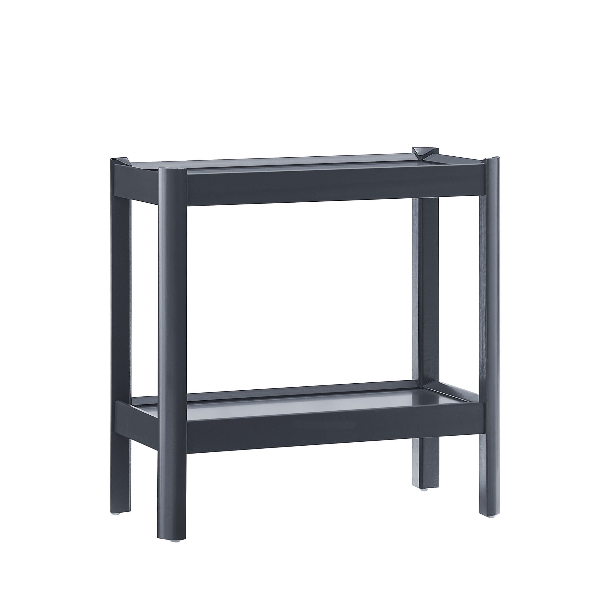 Yonda - Nightstand With 2 Shelves, Poplar And Construction, Design For Bedroom Storage - Black Home Essentials