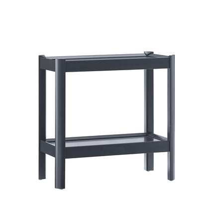 Yonda - Nightstand With 2 Shelves, Poplar And Construction, Design For Bedroom Storage - Black Home Essentials